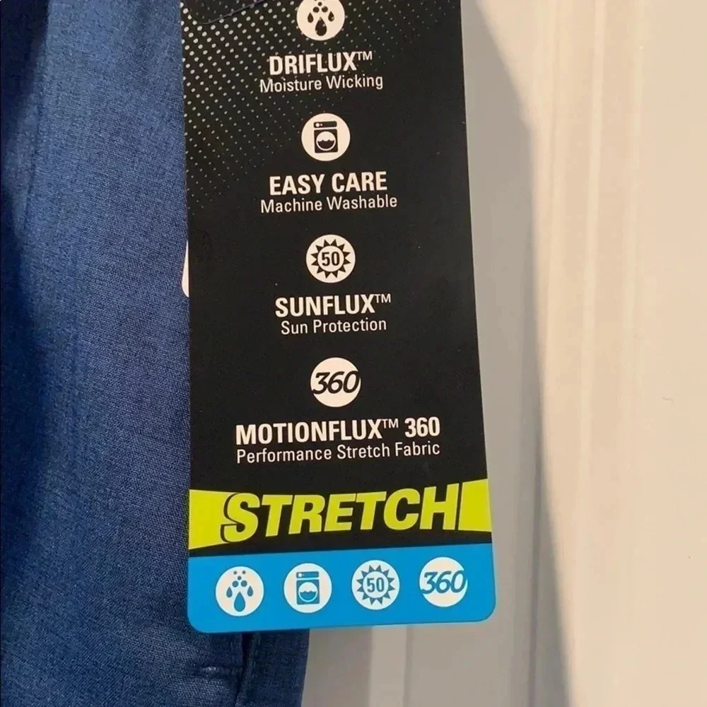 Men’s PGA Performance Stretch Golf Shorts Blue NWT